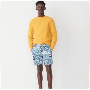 J Crew 7'' breaker board short in sailing print